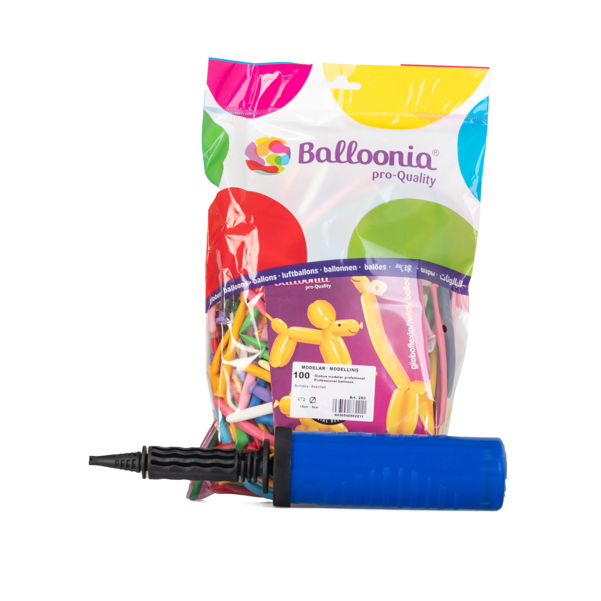 Balloonia Modelling Balloons - Complete Set with Pump - Image 5