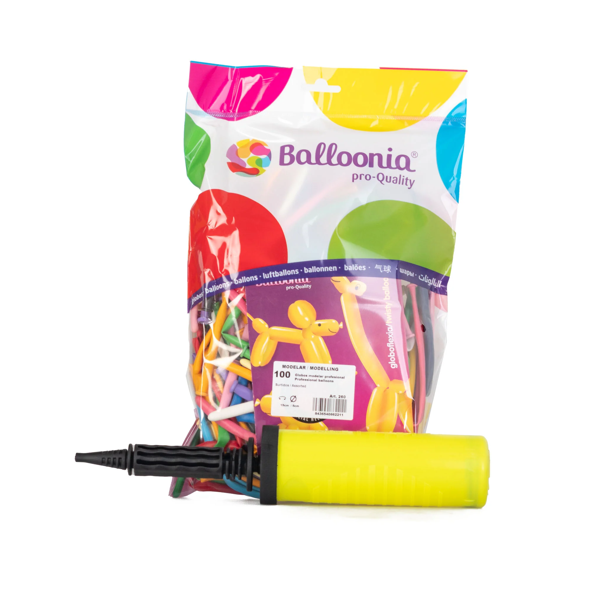 Balloonia Modelling Balloons - Complete Set with Pump - Image 7