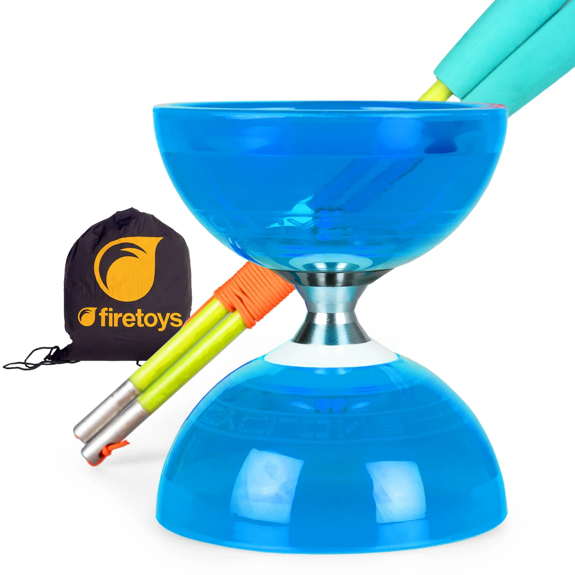 Cyclone Quartz Triple Bearing Diabolo Set with Superglass Handsticks and Bag - Image 3