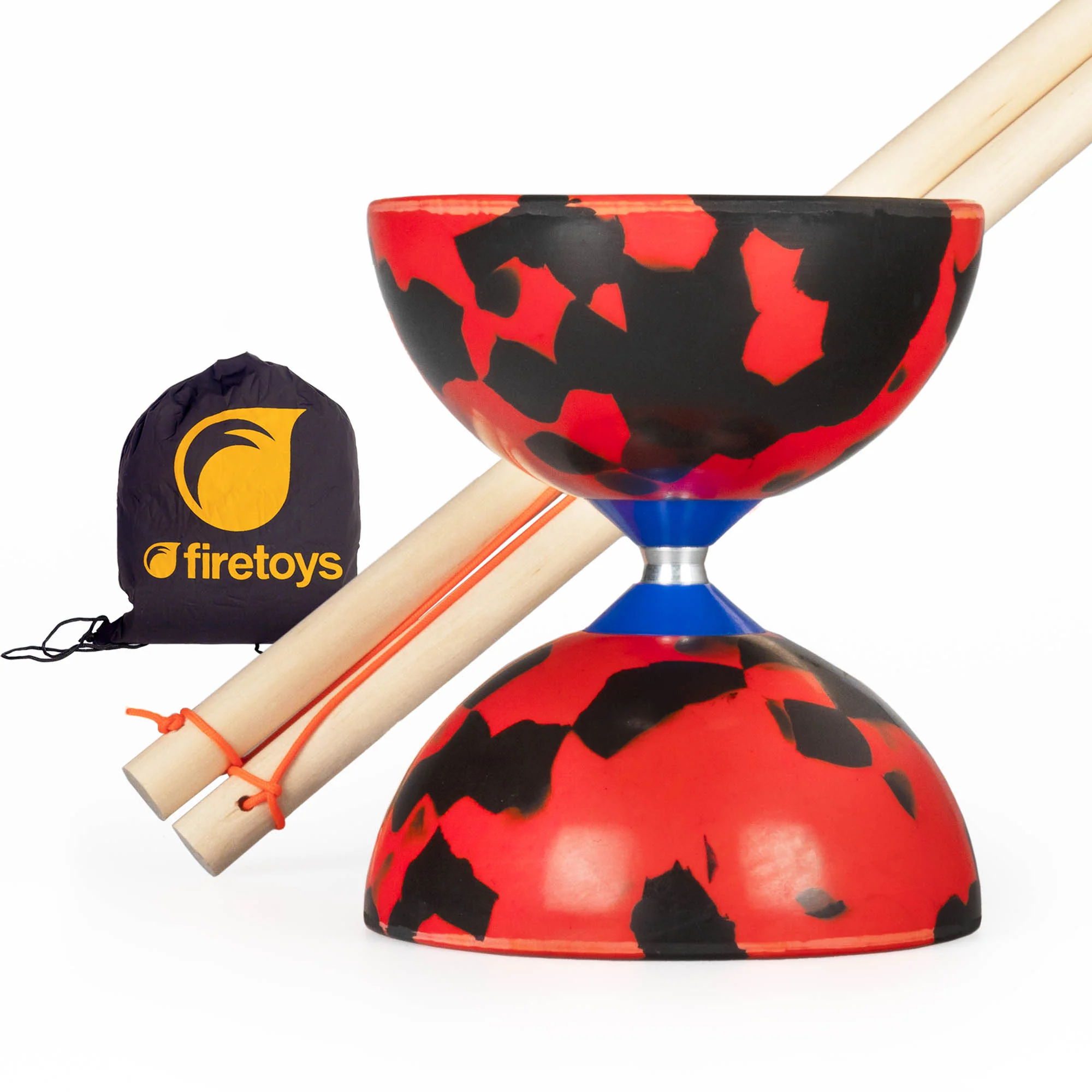 Jester Diabolo Set with Wooden Handsticks and Bag - Image 5
