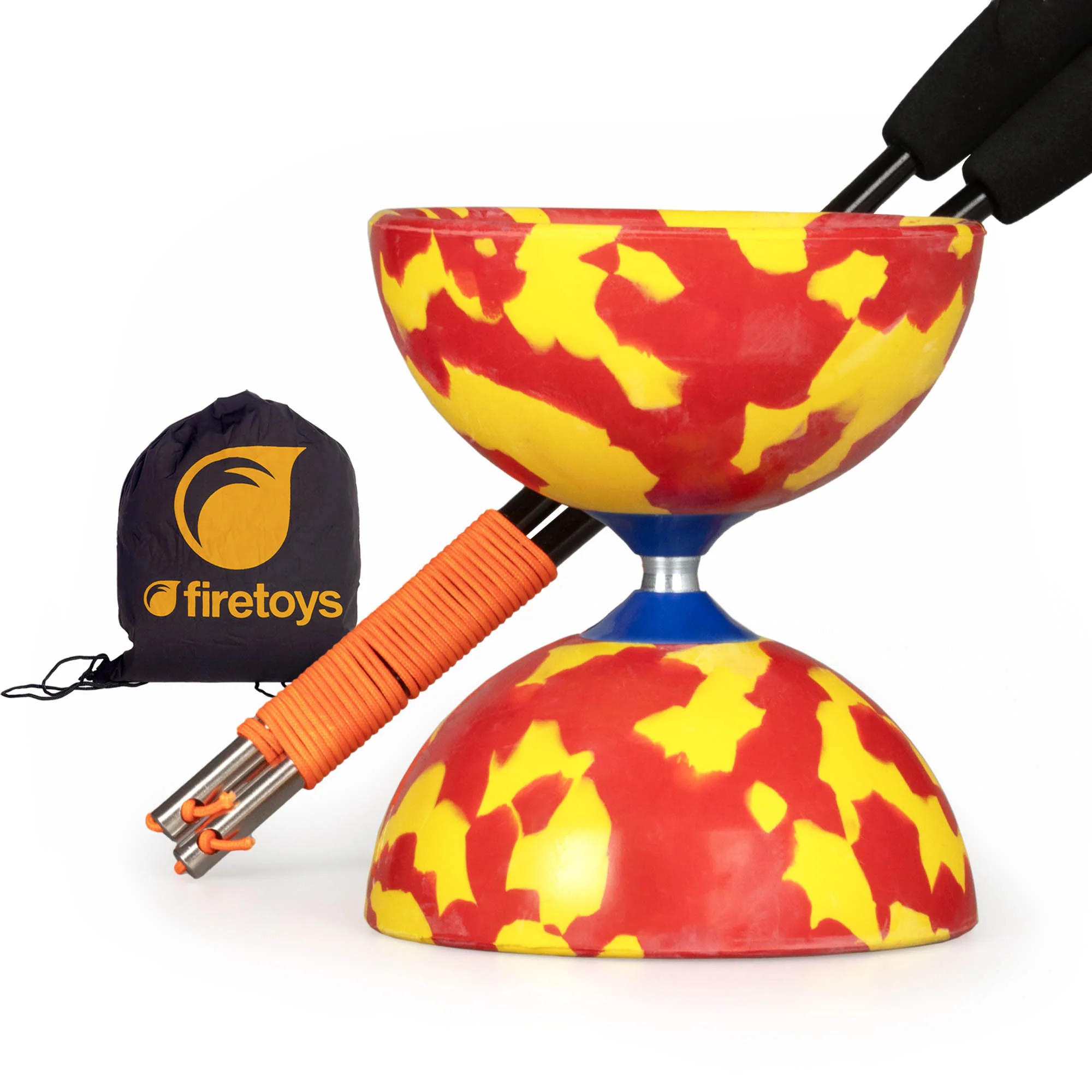 Juggle Dream Jester Diabolo with Status Handsticks and Firetoys Bag - Image 5